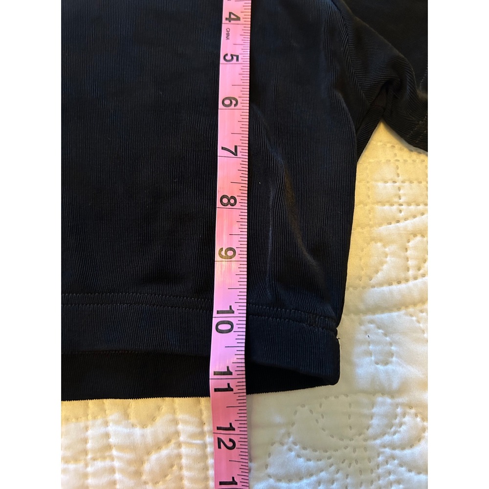 Eurotard Black Short Sleeve Crop Top Dance Activewear Small Made in USA NEW - Picture 2 of 5